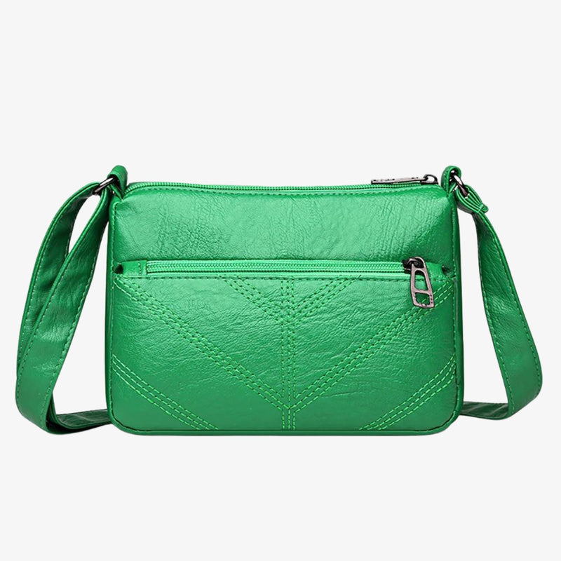 Bolsa de Couro Legítimo Feminina Transversal - Estilo Chic