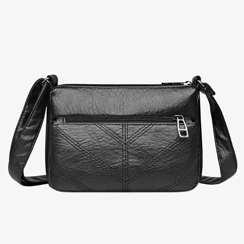 Bolsa de Couro Legítimo Feminina Transversal - Estilo Chic