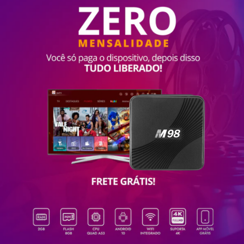 Tv Box 4K - Sem Mensalidade