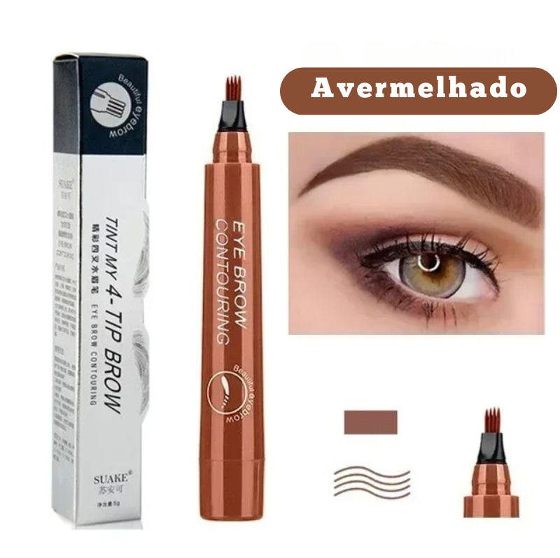 BrowMaster 4D - Lápis de Sobrancelha Preciso e Impermeável