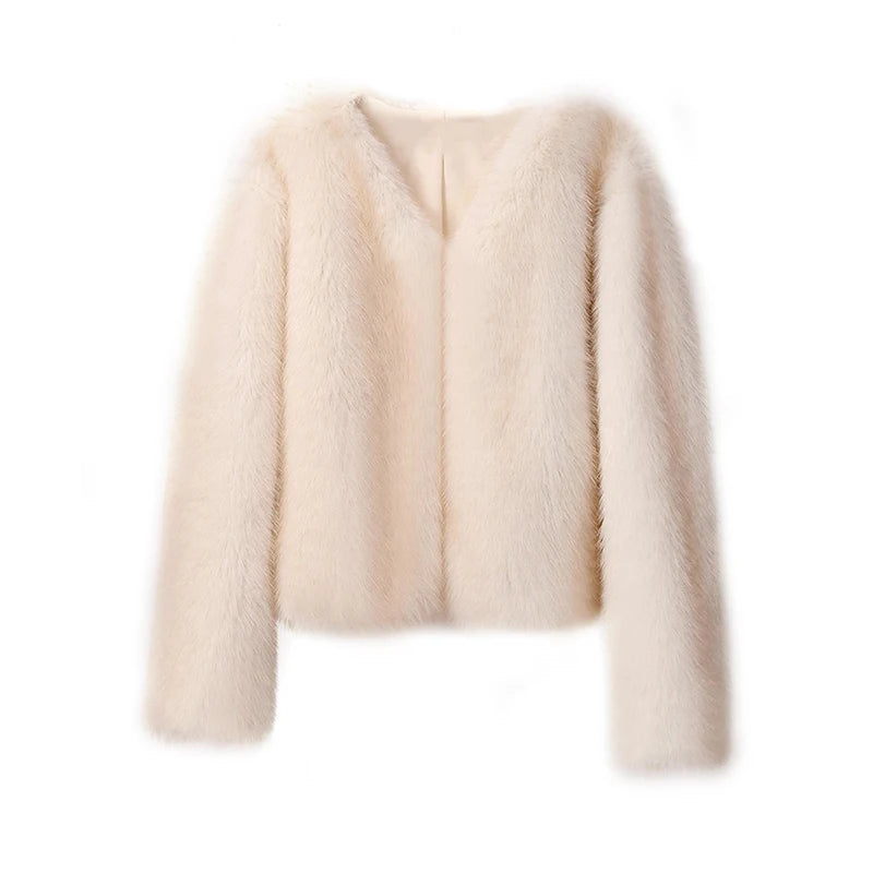 Casaco de Pele Luxuoso Feminino