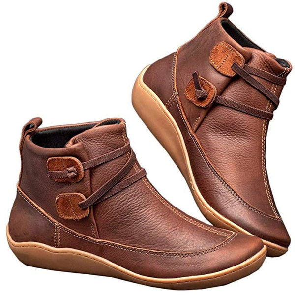 Bota Feminina Confortável de Couro Cano Curto - ComfortLeather