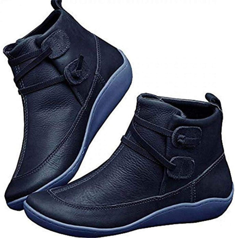 Bota Feminina Confortável de Couro Cano Curto - ComfortLeather