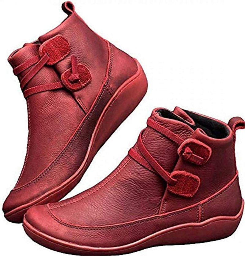 Bota Feminina Confortável de Couro Cano Curto - ComfortLeather