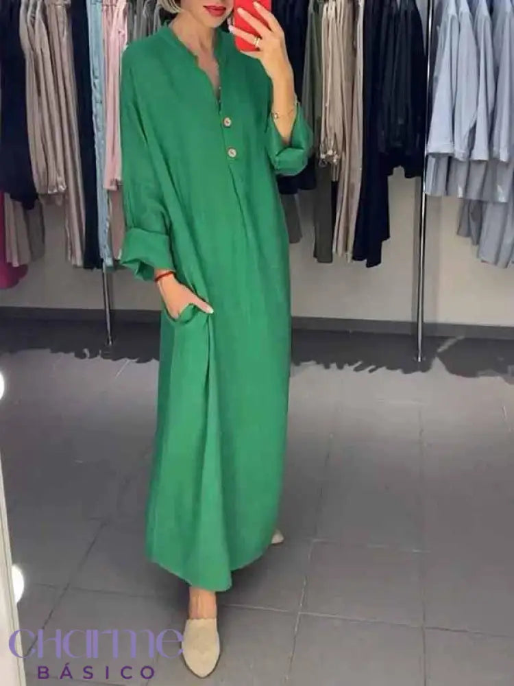 VESTIDO ANA - SIMPLICIDADE E ELEGÂNCIA EM LINHO