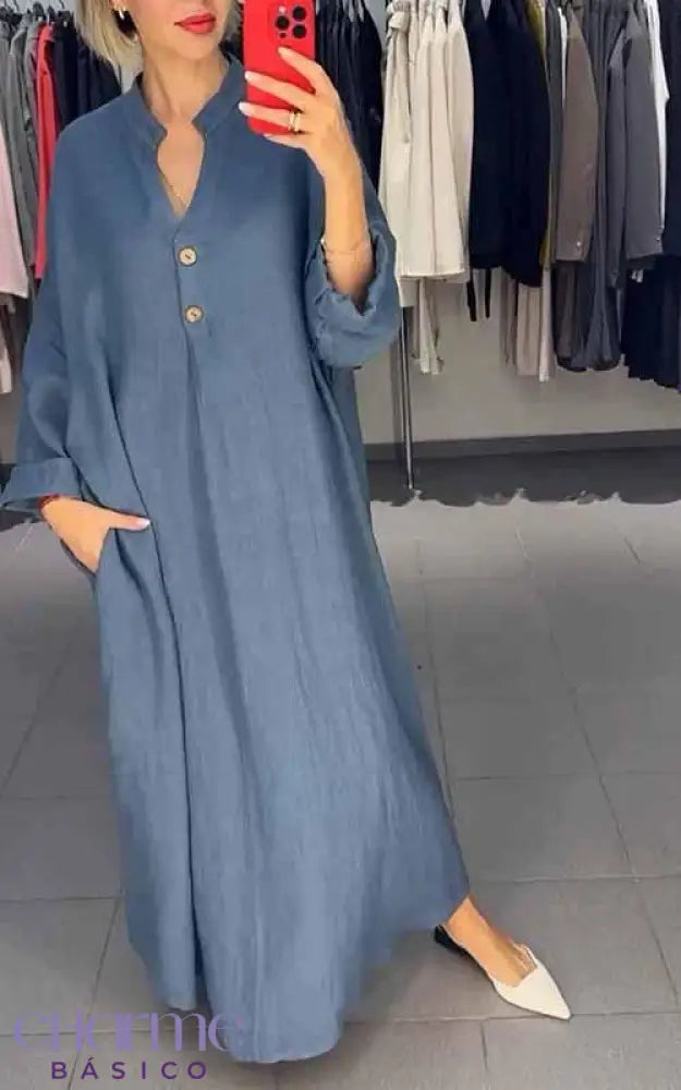 VESTIDO ANA - SIMPLICIDADE E ELEGÂNCIA EM LINHO