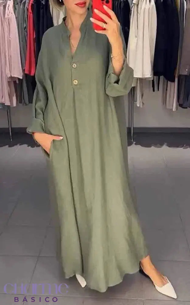 VESTIDO ANA - SIMPLICIDADE E ELEGÂNCIA EM LINHO