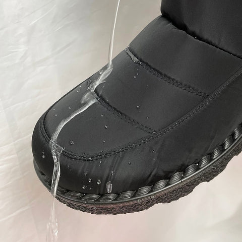 Bota Feminina de Inverno Aveludada Impermeável - CozyWarm