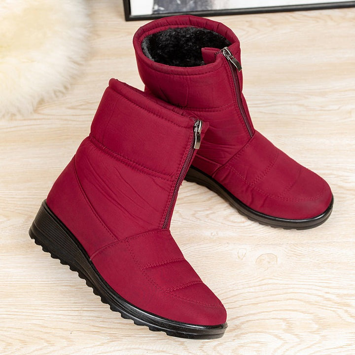 Bota Feminina de Inverno Aveludada Impermeável - CozyWarm