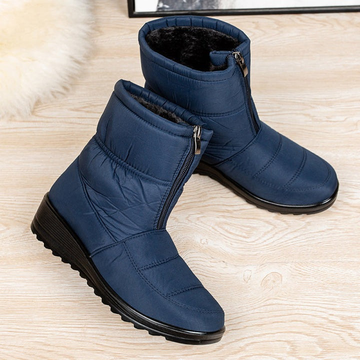 Bota Feminina de Inverno Aveludada Impermeável - CozyWarm