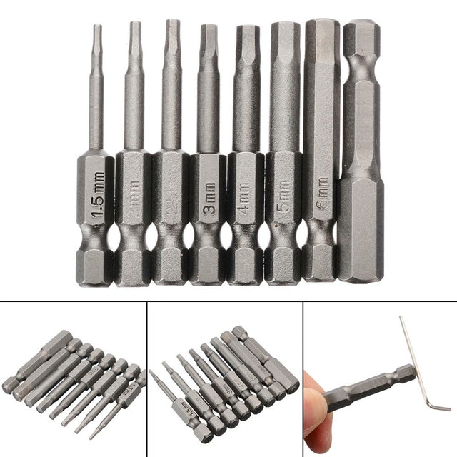 Kit Completo Brocas Hexagonal Magnética 7 Peças