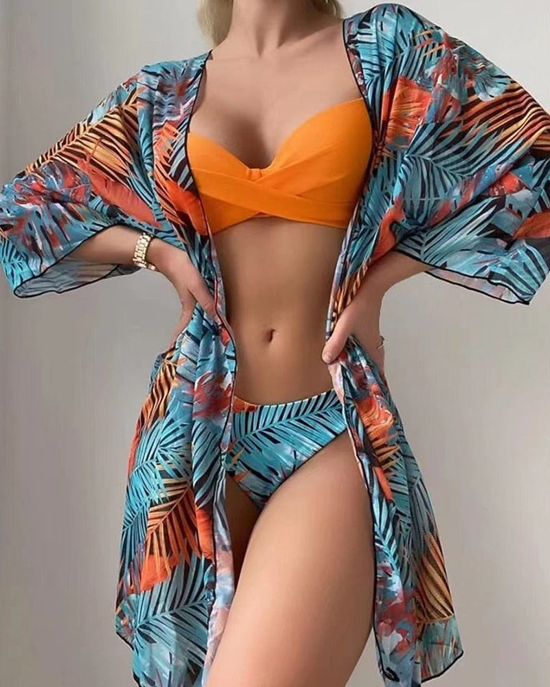 Kit Moda Praia Verão 2025 - Biquíni + Saída