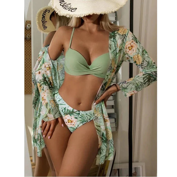 Kit Moda Praia Verão 2025 - Biquíni + Saída